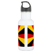 Ik hou van Duitsland Nationale vlag kleuren Art Pr Waterfles (Achterkant)