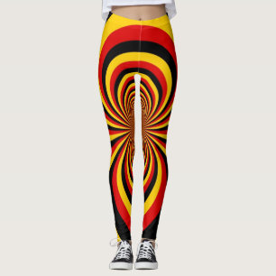 Ik hou van Duitsland Nationale Vlag Kleuren Kunstp Leggings
