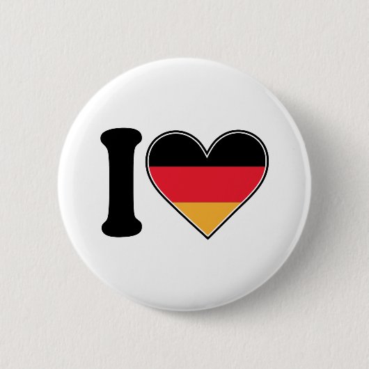 Ik hou van Duitsland Ronde Button 5,7 Cm (Voorkant)
