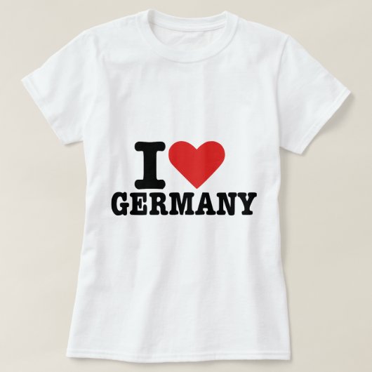 Ik hou van Duitsland T-shirt (Design voorkant)