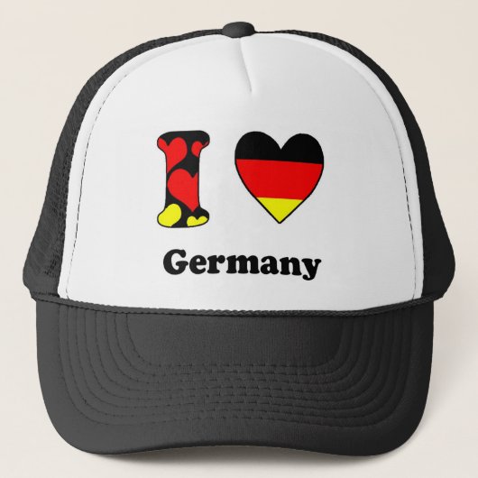 Ik hou van Duitsland Trucker Pet (Voorkant)