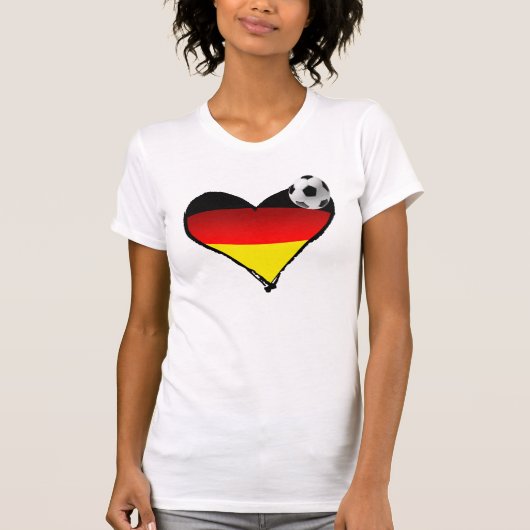 Ik hou van Duitsland Voetbal T-shirt (Voorkant)