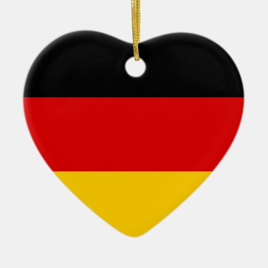 Ik hou van Duitsland Zwart Rood Goud Dubbelzijdig  Keramisch Ornament (Voorkant)