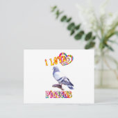 Ik hou van duiven briefkaart (Staand voorkant)