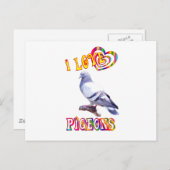 Ik hou van duiven briefkaart (Voorkant / Achterkant)