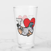 Ik hou van duiven glas (Achterkant)