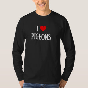 Ik hou van duiven in het hart duiven duivenliefheb t-shirt