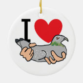 Ik hou van duiven keramisch ornament (Achterkant)