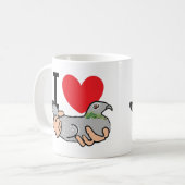 Ik hou van duiven koffiemok (Voorkant links)