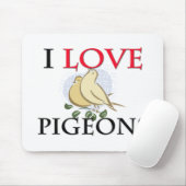 Ik hou van duiven muismat (Met muis)