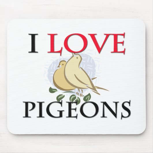 Ik hou van duiven muismat (Voorkant)