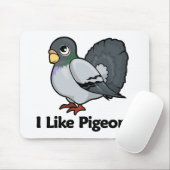 Ik hou van duiven muismat (Met muis)