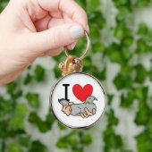 Ik hou van duiven sleutelhanger (Hand)