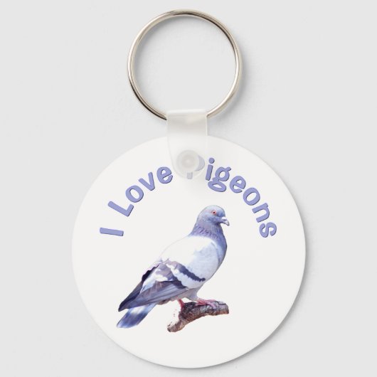 Ik hou van duiven sleutelhanger (Voorkant)