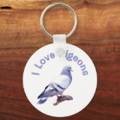 Ik hou van duiven sleutelhanger (Voorkant)