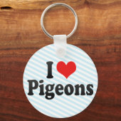 Ik hou van duiven sleutelhanger (Voorkant)