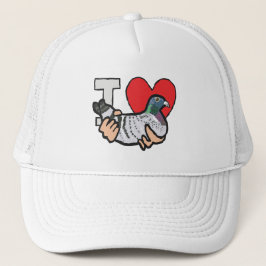 Ik hou van duiven trucker pet