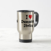 Ik hou van Dumpster Diving hart op maat Reisbeker (Voorkant rechts)