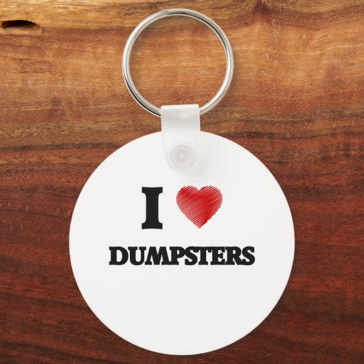 Ik hou van Dumpsters Sleutelhanger (Voorkant)