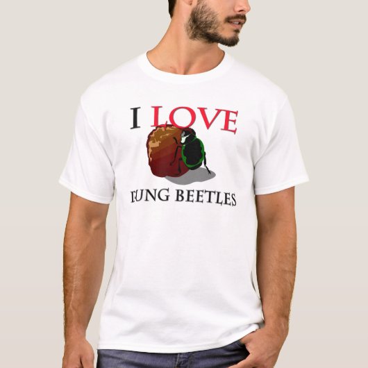 Ik hou van Dung Beetles T-shirt (Voorkant)
