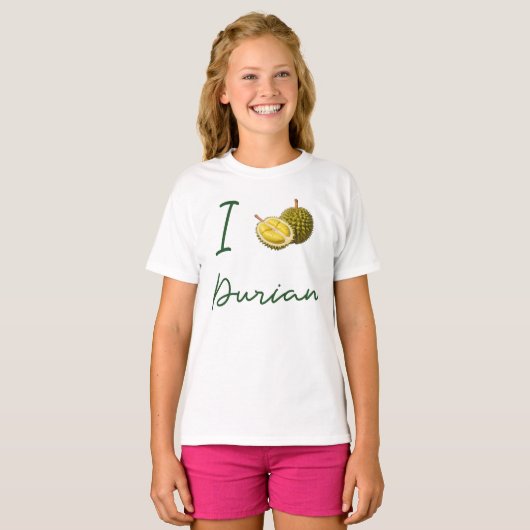 Ik hou van Durian T-shirt (Voorkant volledig)
