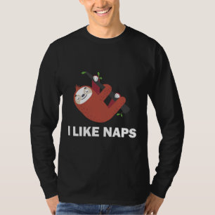 Ik hou van dutjes luiaard grappige luiaard t-shirt