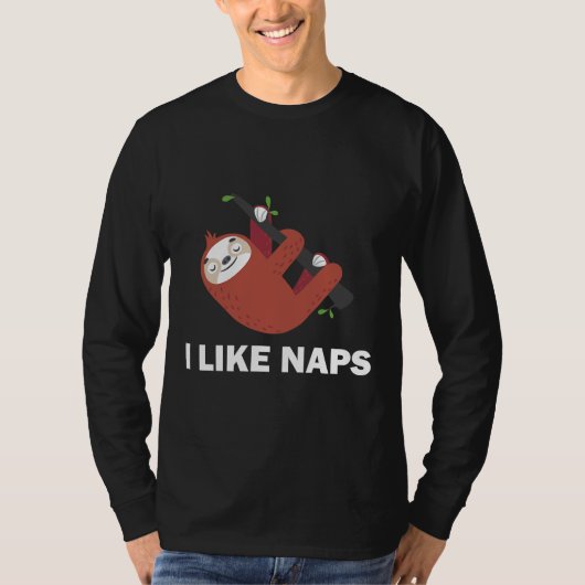 Ik hou van dutjes luiaard grappige luiaard t-shirt (Voorkant)