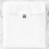 Ik hou van dutjes Schattigee luiaard hart Hart Sticker (Tas)