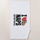 Ik hou van dutjes Schattigee luiaard hart Strandlaken (Voorkant)