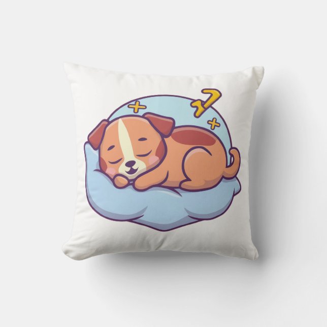 Ik hou van dutjes - slapende hond kussen (Voorkant)