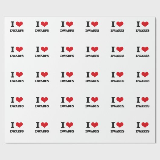Ik hou van Dwarfs Cadeaupapier (Vlak)