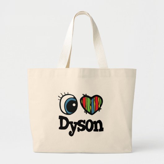 Ik hou van Dyson Grote Tote Bag (Voorkant)