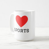 Ik hou van e sporten koffiemok (Voorkant links)