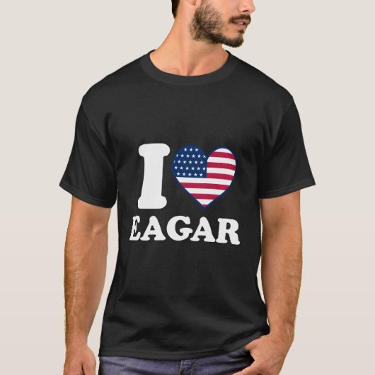 Ik hou van Eagar I He Eagar T-shirt (Voorkant)