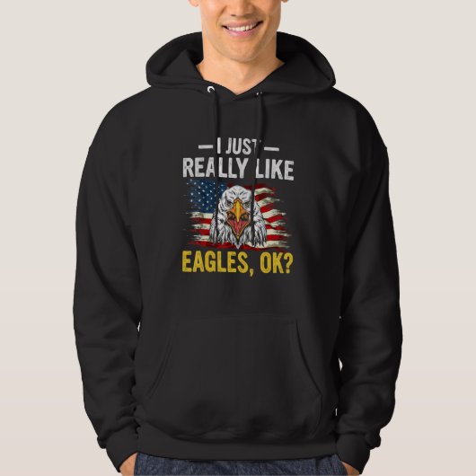 Ik hou van Eagles in het wild. Hoodie (Voorkant)