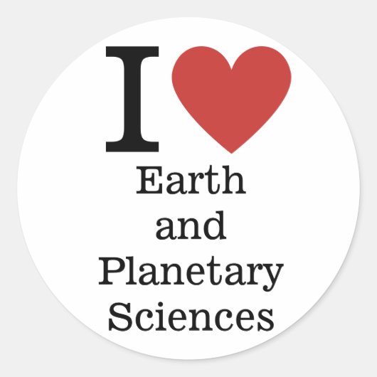 Ik hou ❤️ van Earth and Planetary Sciences STICKER (Voorkant)