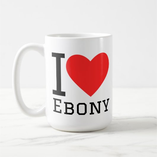 Ik hou van ebbenhout koffiemok (Links)