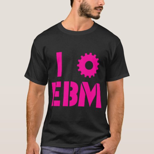 Ik hou van EBM Hot Pink T-shirt (Voorkant)