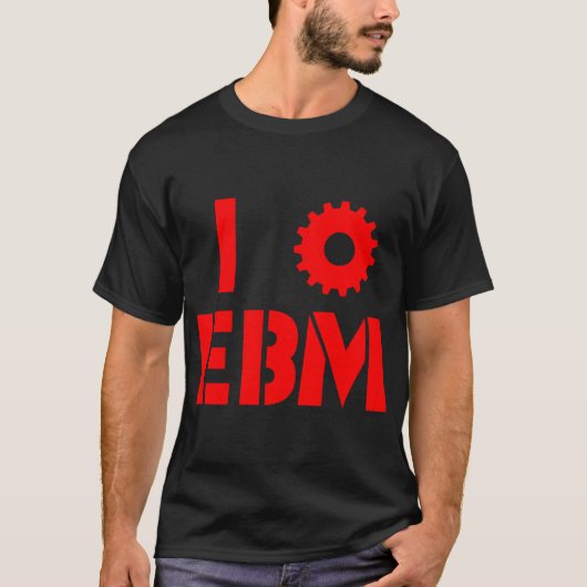 Ik hou van EBM Rood T-shirt (Voorkant)