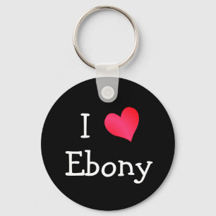 Ik hou van Ebony Sleutelhanger