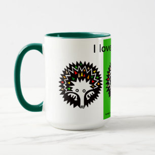 Ik hou van ECHIDNAS - Natuur - Wildlife - Groen Mok