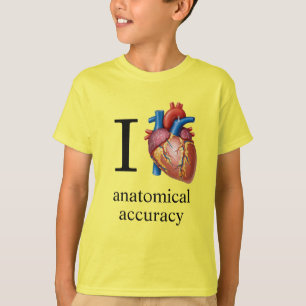 Ik hou van {echt hart] Anatomische nauwkeurigheid  T-shirt