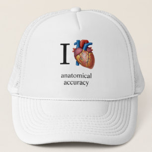 Ik hou van [echt hart] Anatomische Nauwkeurigheid  Trucker Pet