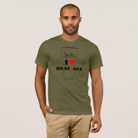 Ik hou van echte eenzijdige T-shirt (Voorkant volledig)
