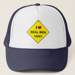 Ik hou van echte mannen knuffels - Trucker Hoed Pet
