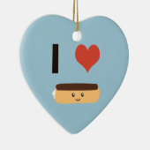 Ik hou van Eclairs Keramisch Ornament (Rechts)