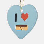 Ik hou van Eclairs Keramisch Ornament (Links)