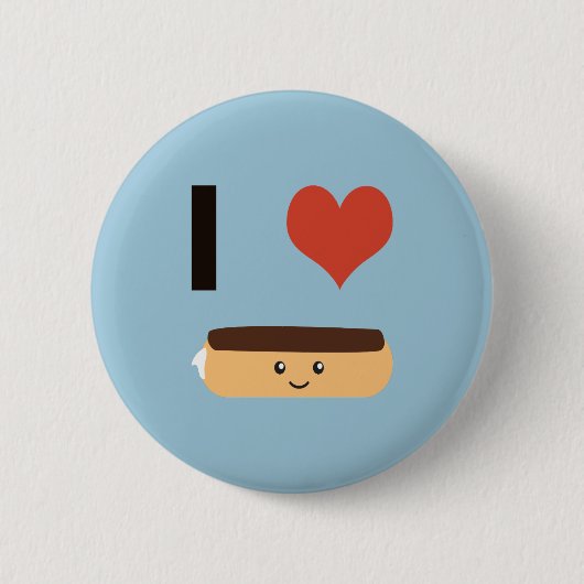 Ik hou van Eclairs Ronde Button 5,7 Cm (Voorkant)