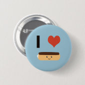 Ik hou van Eclairs Ronde Button 5,7 Cm (Voorkant /achterkant)