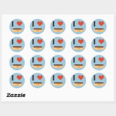 Ik hou van Eclairs Ronde Sticker (Vel)